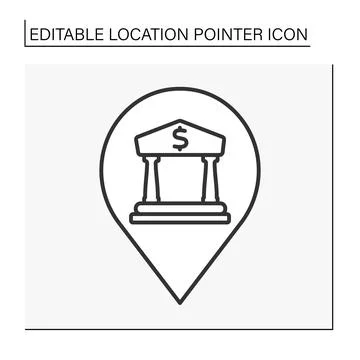 Pointer line icon Stock Illustration