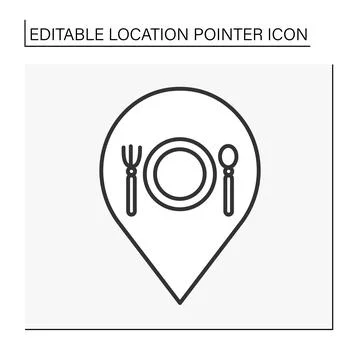 Pointer line icon Stock Illustration