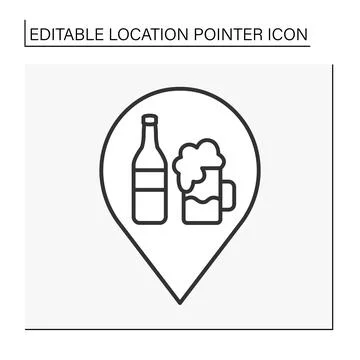 Pointer line icon Stock Illustration