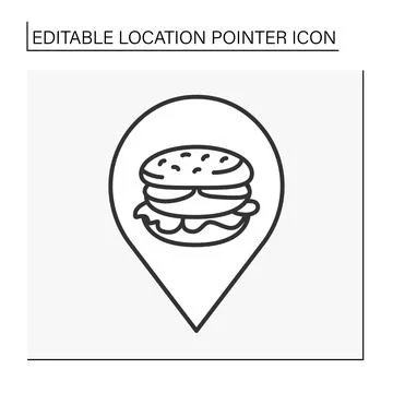 Pointer line icon Stock Illustration