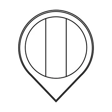 Pointer map flag french paris location Stock Illustration