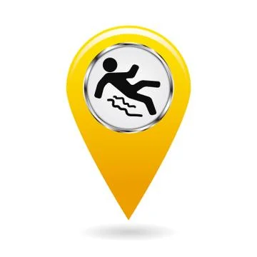 Pointer on the map. location in the area. reference point on plan. industrial Stock Illustration