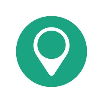 Pointer map location green circle 库存插图