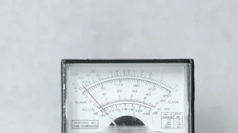 Pointer moving on scale on fluctuating intensity Video stock 22107840