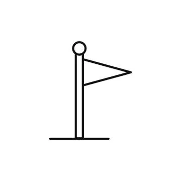 Pointer navigation flag technology internet line style イラスト素材