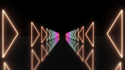 Pointer neon tunnel come in this is it Video stock 314373029