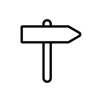 Pointer outline icon. Symbol, logo illustration for mobile concept and web Stock Illustration