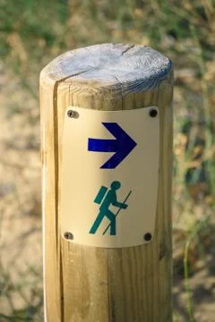 Pointer of the pedestrian walkway Stock Photos