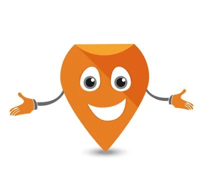 Pointer pin character Stock Illustration