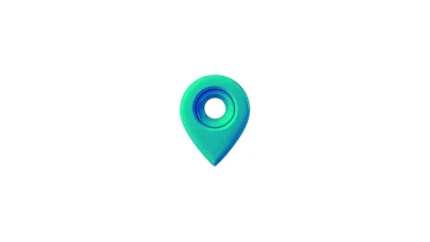 Pointer with pin icon. blue pin isolated. blue map pointer 스톡 동영상 291247577