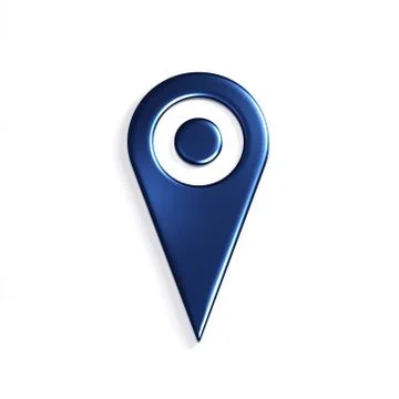 Pointer Pin Icon for Map. 3D Render illustration Illustrazione stock