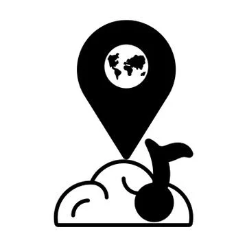 Pointer of place optimization on white background Stockillustratie