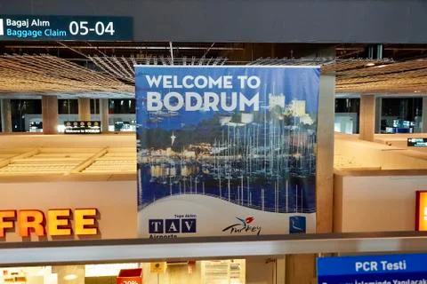 Pointer Plate Sign: WELCOME to Bodrum Stock-Fotos
