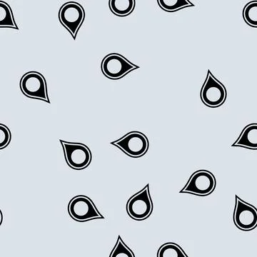 Pointer red map location glyph seamless pattern Stock Illustration