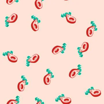 Pointer red map location isometric icon seamless pattern Illustrazione stock