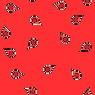 Pointer red map location vector seamless pattern Illustrazione stock