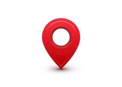 Pointer. Red marker for map destination, location Stock Illustration