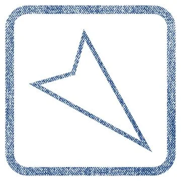 Pointer Right Down Fabric Textured Icon Stock Illustration
