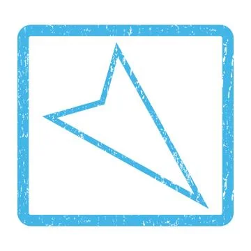 Pointer Right Down Icon Rubber Stamp Illustrazione stock