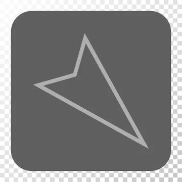 Pointer Right Down Rounded Square Button Illustrazione stock