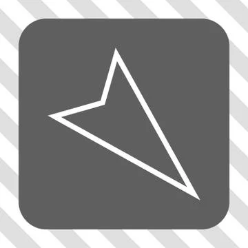Pointer Right Down Rounded Square Button Illustrazione stock