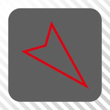 Pointer Right Down Rounded Square Button Stock Illustration