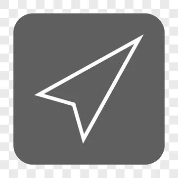 Pointer Right Up Rounded Square Button Stock Illustration