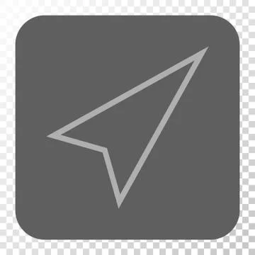 Pointer Right Up Rounded Square Button Illustrazione stock