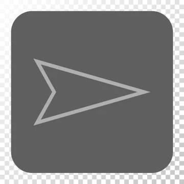 Pointer Right Rounded Square Button Stock Illustration