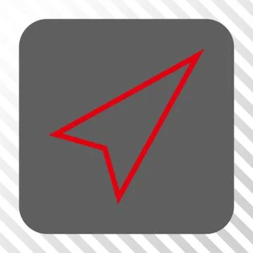 Pointer Right Up Rounded Square Button Stock Illustration