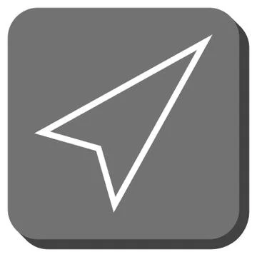 Pointer Right Up Rounded Square Glyph Icon Stock Illustration