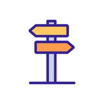 Pointer road icon vector. Isolated contour symbol illustration 스톡 일러스트