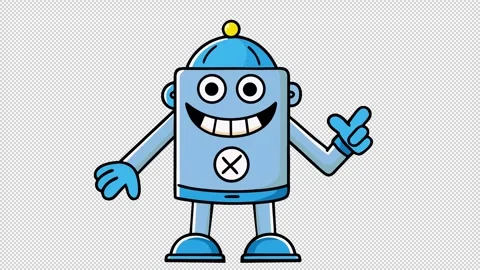 Pointer robot. Assistant robot animation 库存影片 330164671