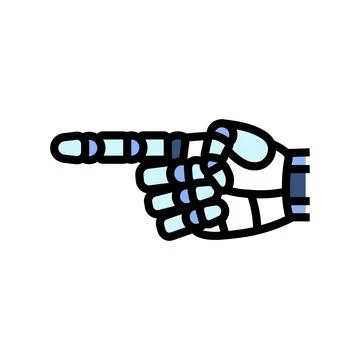 Pointer robot hand gesture color icon vector illustration 스톡 일러스트