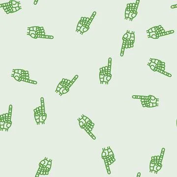 Pointer robot hand gesture line seamless pattern Stock Illustration
