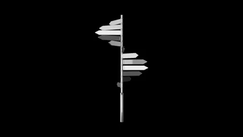 The pointer rotates. alpha channel. seamless loop. Video stock 84290028