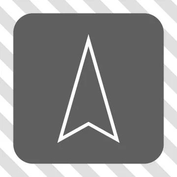 Pointer Up Rounded Square Button Illustrazione stock