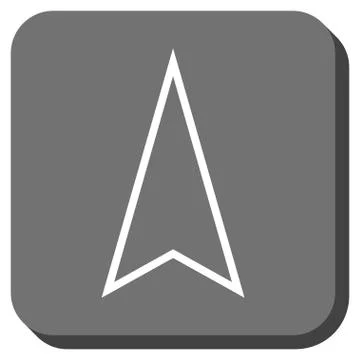 Pointer Up Rounded Square Vector Icon Stock Illustration