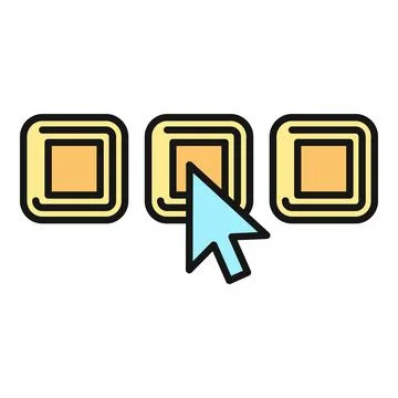 Pointer selecting checkbox option in user interface Stock Illustration
