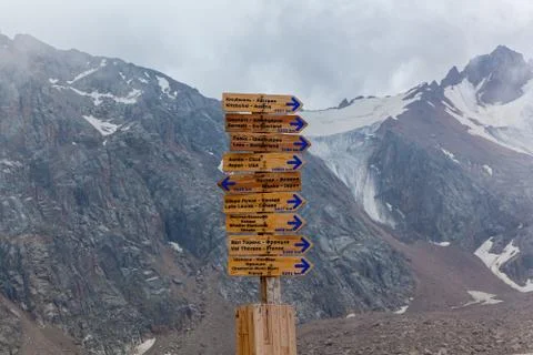 Pointer in Shymbulak. 写真素材