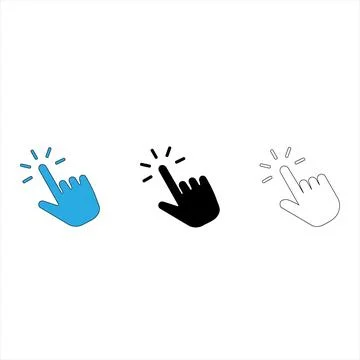 Pointer sign and symbol. hand cursor icon Illustrazione stock