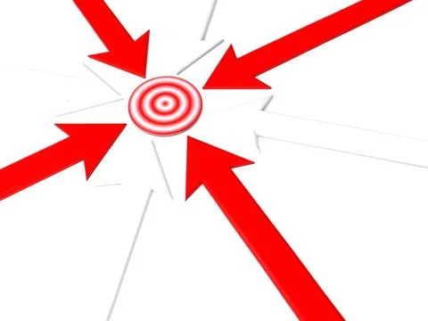 Pointer to target. 3d pointer to target. 3d Copyright: xZoonar.com/Serhiix... Stock Photos