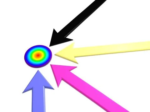 Pointer to target. 3d pointer to target. 3d Copyright: xZoonar.com/Serhiix... Stock Photos