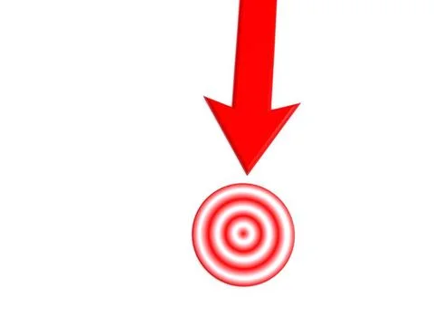 Pointer to target. 3d pointer to target. 3d Copyright: xZoonar.com/Serhiix... Stock Photos