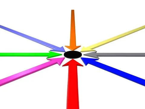 Pointer to target. 3d pointer to target. 3d Copyright: xZoonar.com/sad444@... Stock Photos