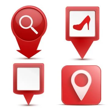 Pointer target for map Stock Illustration