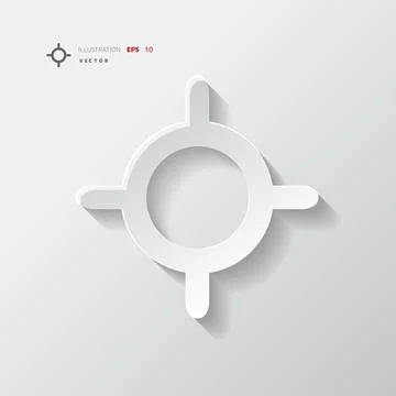 Pointer web icon. Application button. Stock Illustration