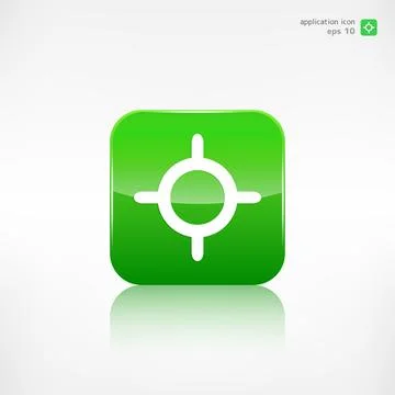 Pointer web icon. Application button. Stock Illustration