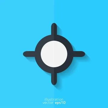 Pointer web icon. Flat design. Stock-Illustration