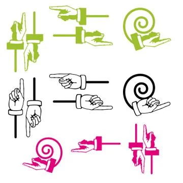 Pointer on white background Stock Illustration